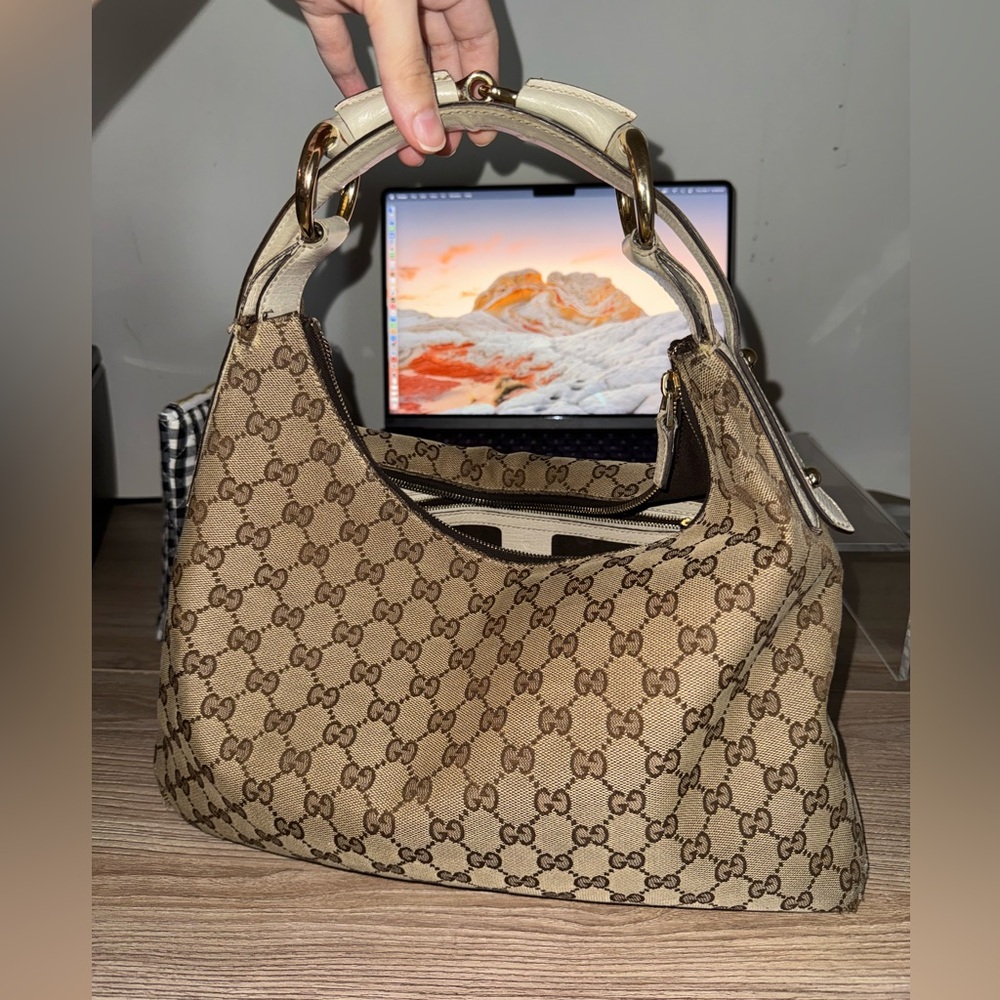 Gucci canvas hobo bag medium - Picture 2 of 9